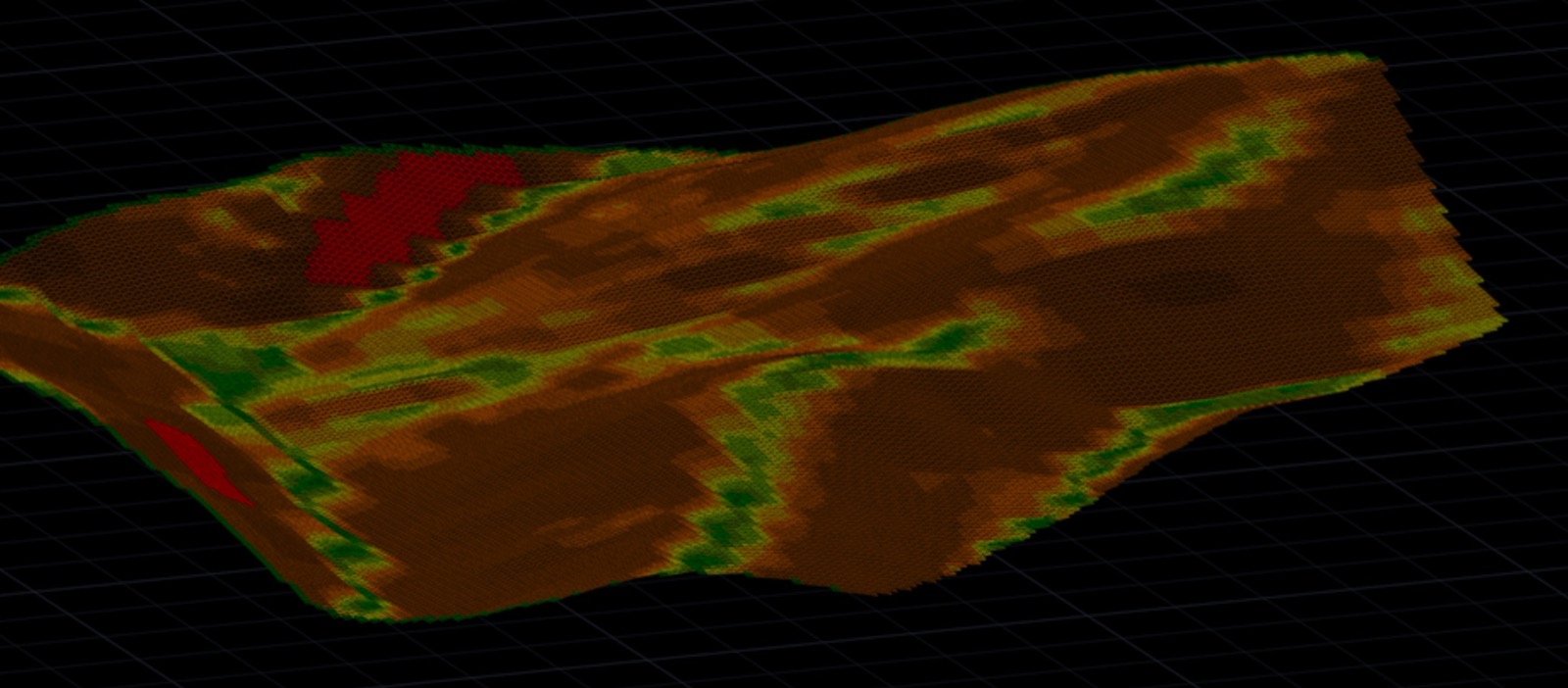 Existing site topography and slope analysis in PVX.Cad