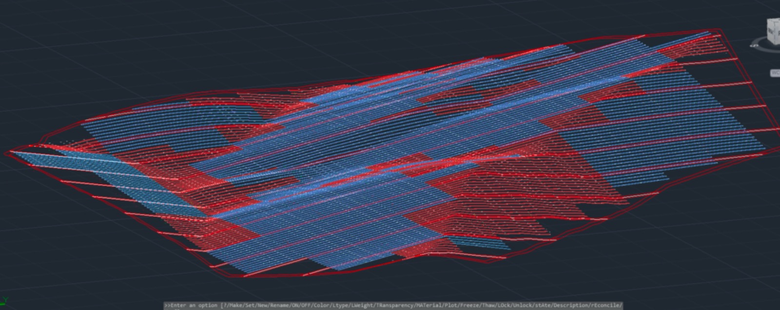 Terrain Following Tracker layout conforming to the natural contours